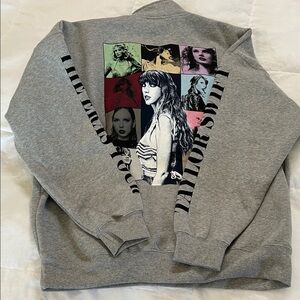 Taylor swift Eras tour gray sweater quarter zip